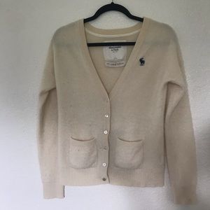 Large Cream A&F Cashmere Sweater